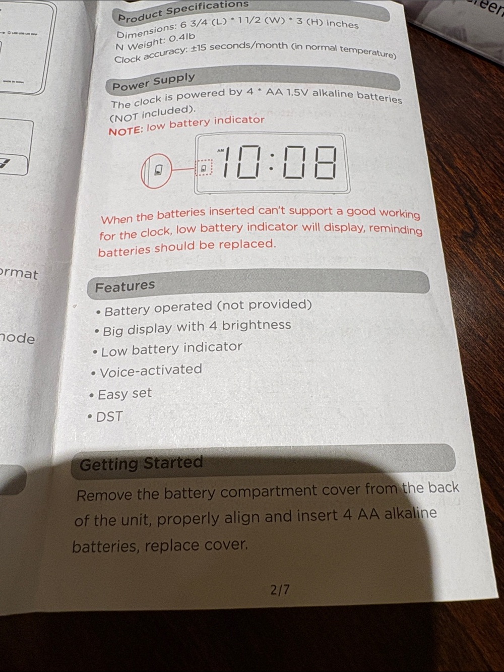 Alarm Clock with LED Display - Picture 3 of 3